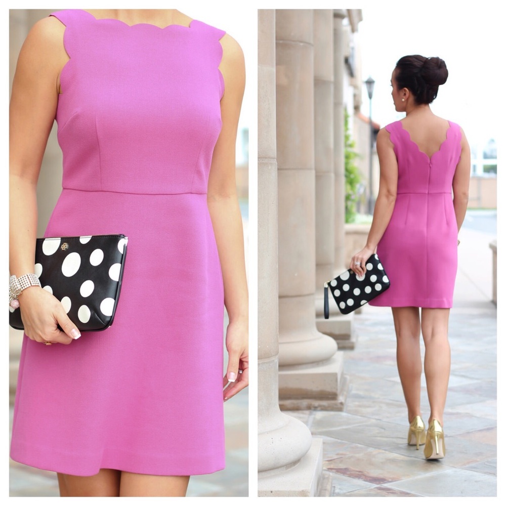 NWT Ann Taylor Loft 4 Scalloped top pink dress